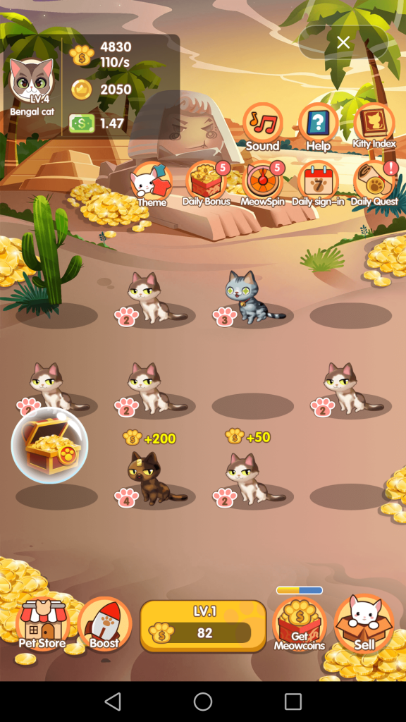 ClipClaps app chơi game nuôi mèo online kiếm tiền thật